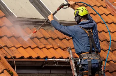 Démoussage et hydrofuge de toiture à Courlaoux